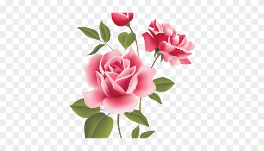 Pink Rose Clipart Bunga Mawar - Pink Floral Pattern Png #783067