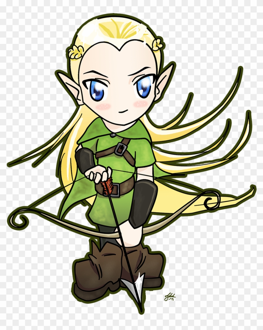 Legolas Chibi With Bow By Tildhanor-d6d4gtg - Painting #783109