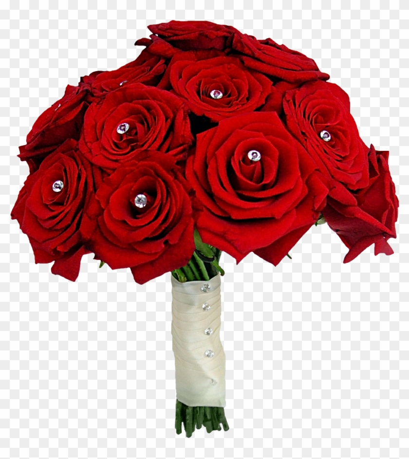 Red Flower Clipart Red Rose Bouquet - Rose Flower Bokeh Png #783239