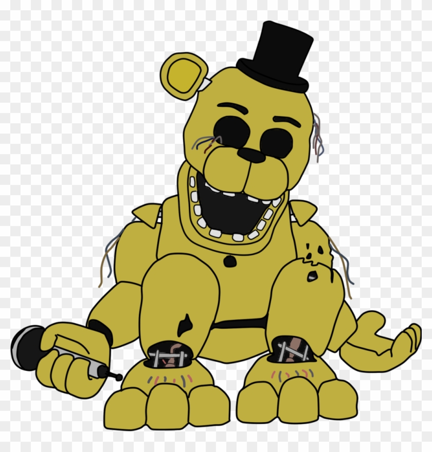 28 Collection Of Fnaf Golden Freddy Drawing - Fnaf Golden Freddy Drawing #783348