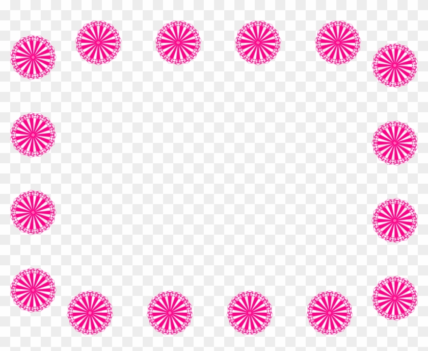 Illustration Of A Blank Frame Border Of Pink Circle - Circle #783358