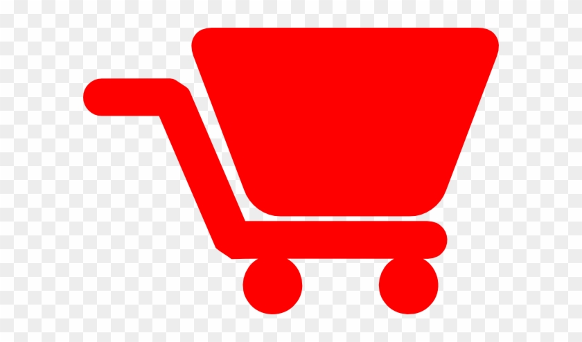 Red Shopping Cart Clip Art At Clker - Red Cart Icon Png #783361
