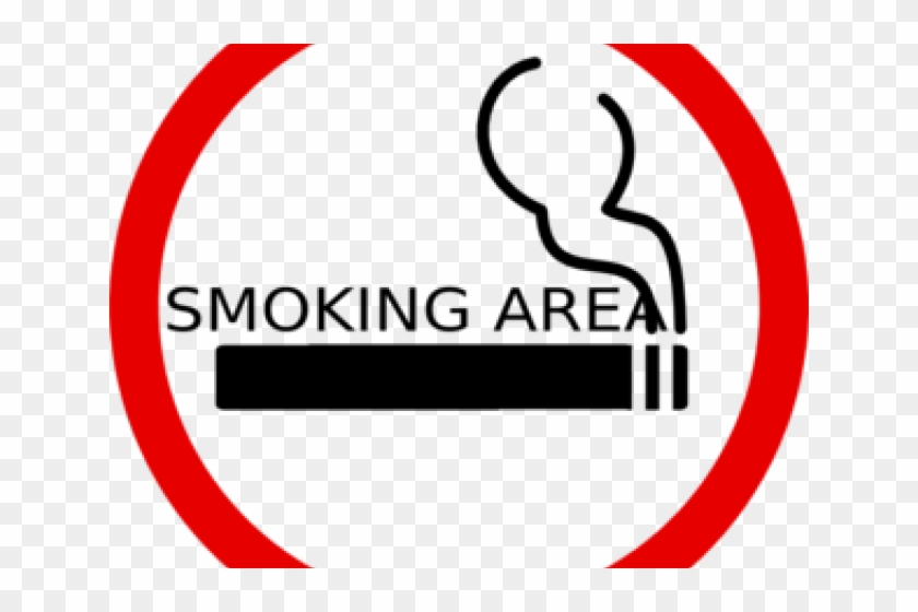 Smoking Clipart Smoking Area - Smoking Sign #783482