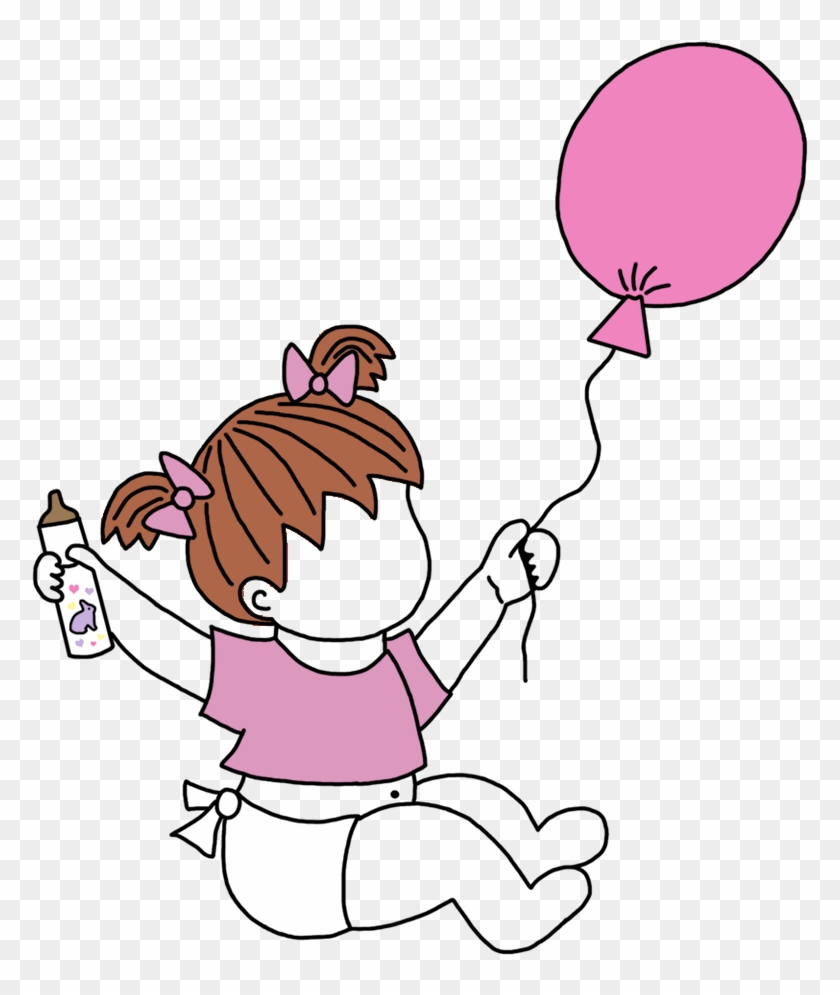 Adoption Announcements Baby Girl With Balloons Mandys - Adoption #783521