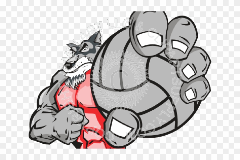 Volleyball Clipart Wolf - Eagle Basketball #783524