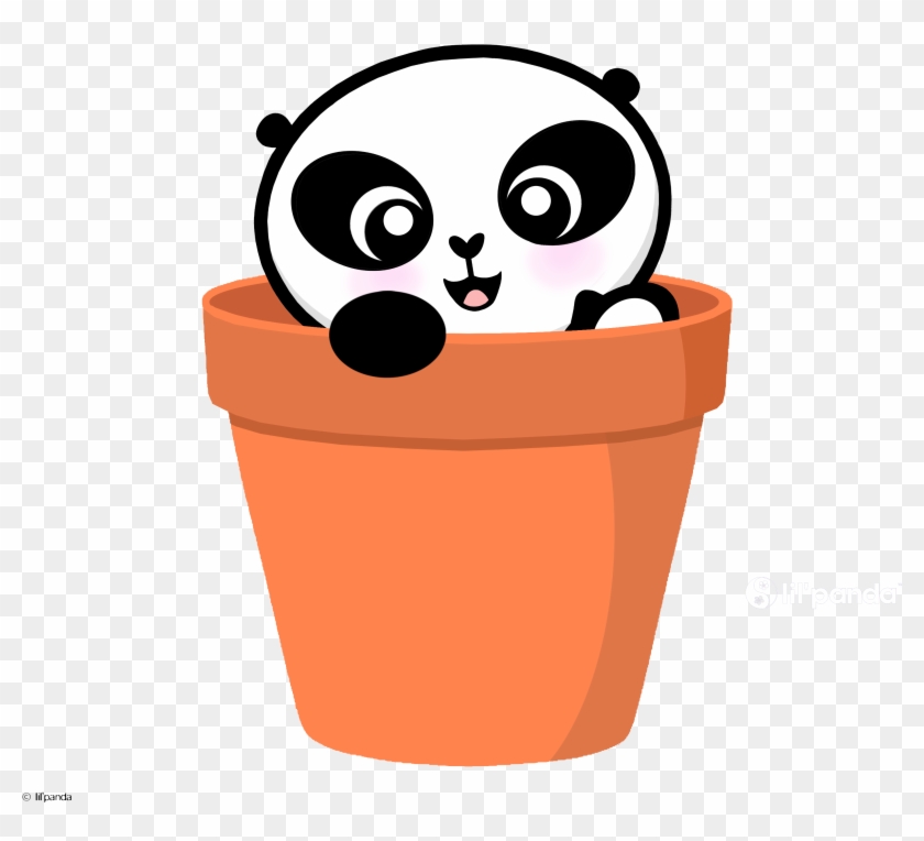 Lil'panda In Pot - Giant Panda #783645