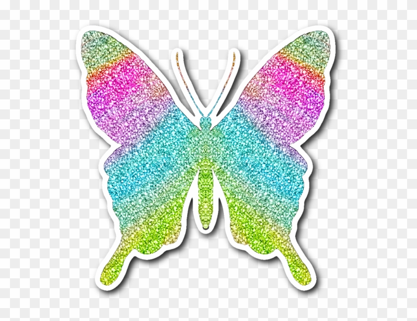 Rainbow Butterfly Vinyl Die Cut Sticker - Die Cutting #784042