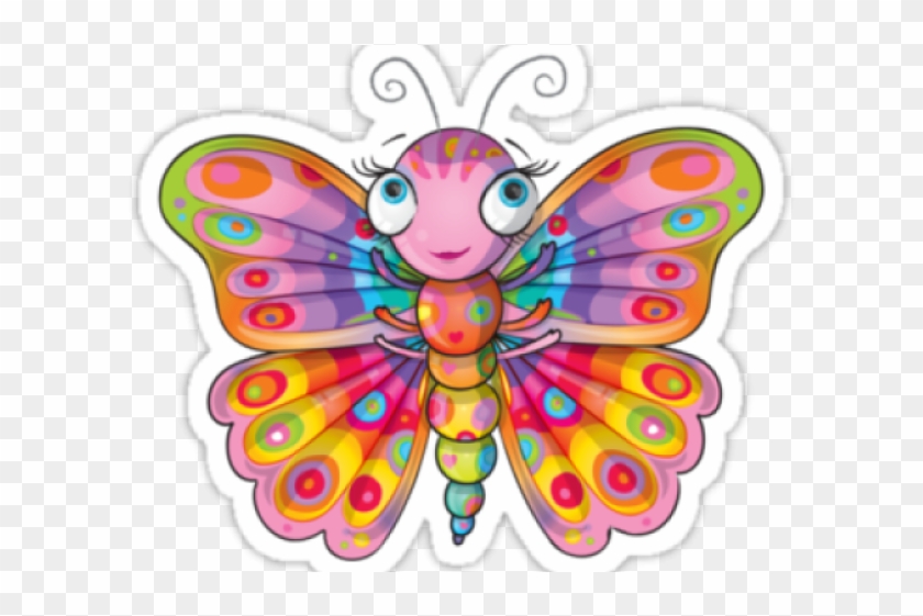 Rainbow Butterfly Clipart Google - Sticker Butterfly #784073