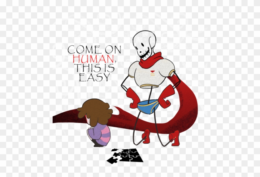Papyrus Teaching The Kid To Love Puzzle Click On The - Cartoon #784313