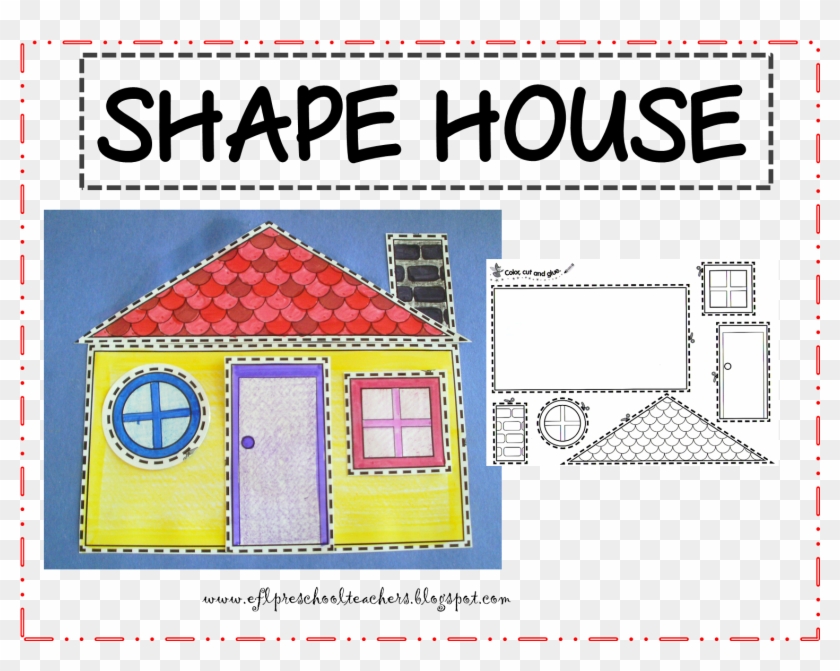 Faces Additionally Geometric Shapes House Shape Worksheet - Parts Of The House For Preschool #784419