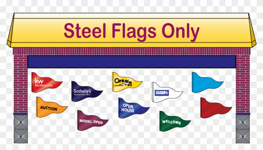 Home > Steel Open House Flags > Steel Flags Only - Carmine #784436