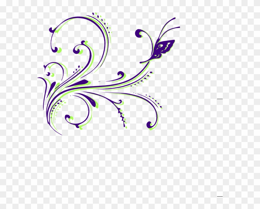 Butterfly Scroll Clip Art At Clker - Butterfly Scroll Clip Art At Clker #784717