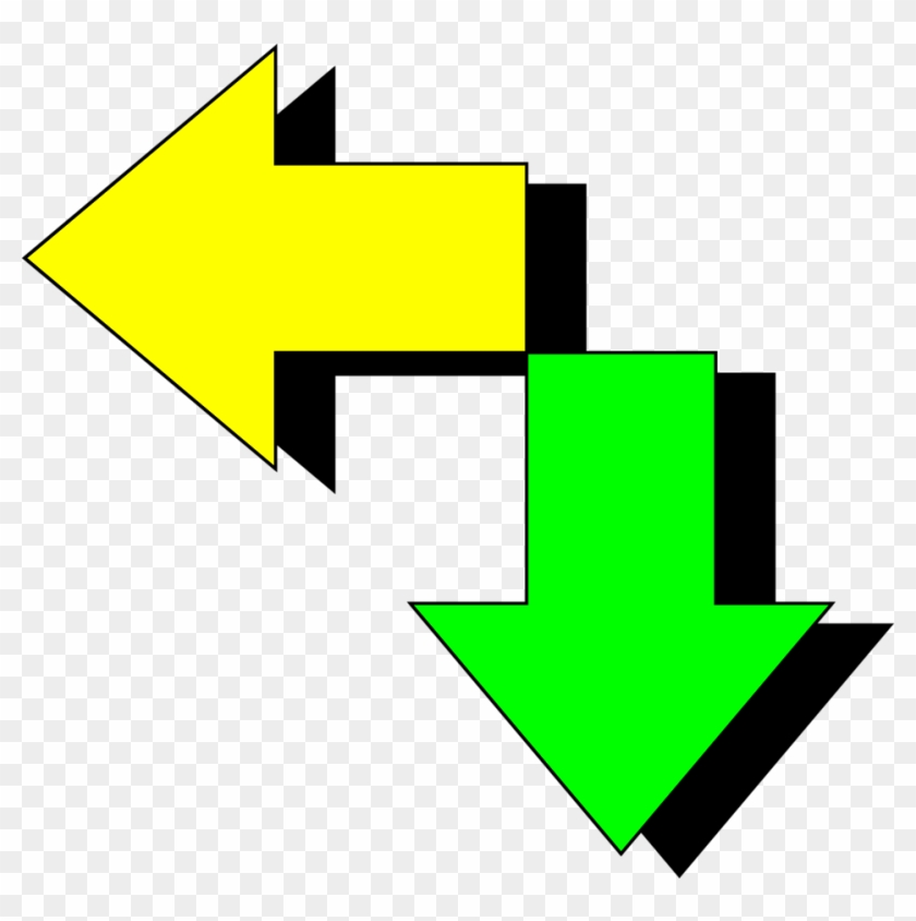 Illustration Of Green And Yellow Arrows - Stock Photography #784782