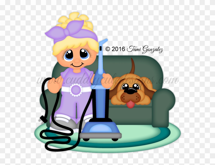 Vacuuming Cutie - Cartoon #784975