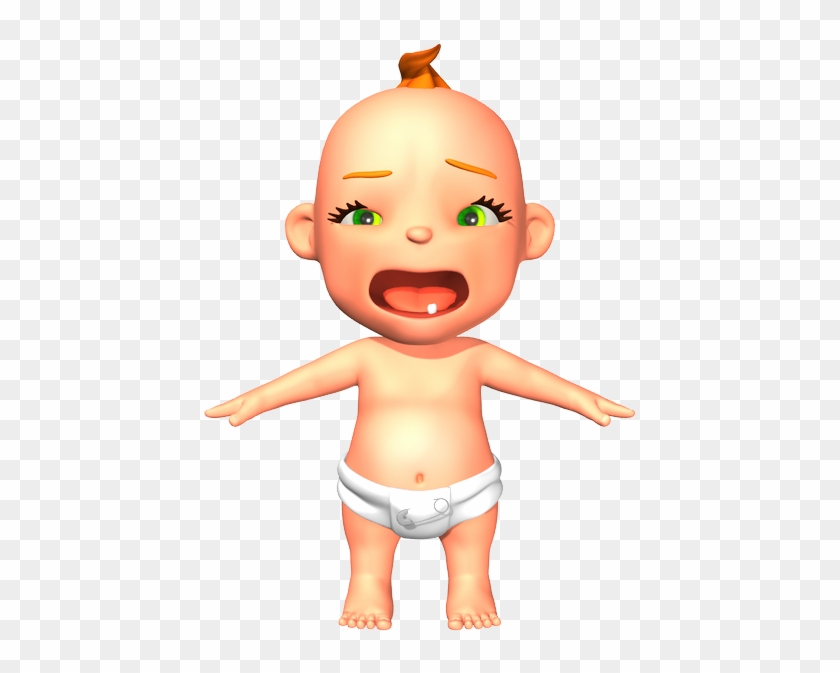 Samples With More Realistic Or More Toon Characters - Baby Cartoon 3d Png -  Free Transparent PNG Clipart Images Download
