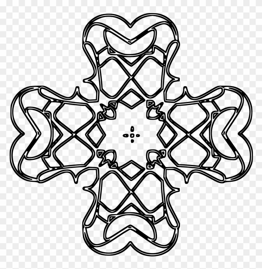 Rounded Cross Outline - Free Cross Outline #785233