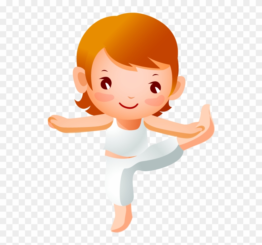 学习无数的小女孩 - Yoga Animado Png #785420