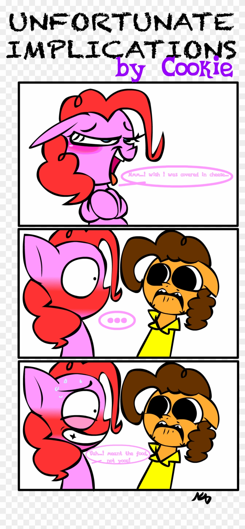 Unfortunate Implications Y Cookie Mm Wish I Was Covered - Pinkie Pie X Cheese Sandwich Comic #785479