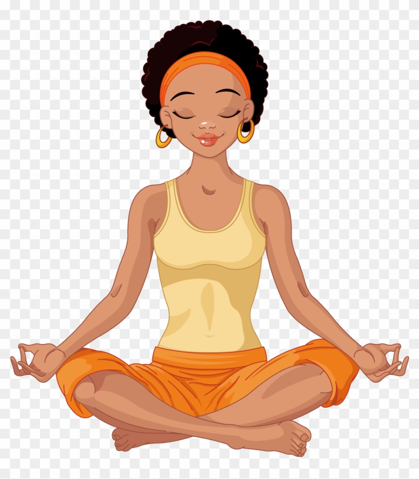 Yoga Lotus Position African American Clip Art - Meditation Clipart #785501