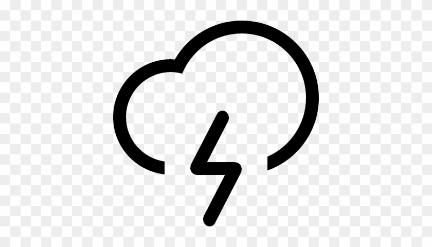 Electrical Storm Weather Symbol Vector - Weather #785542