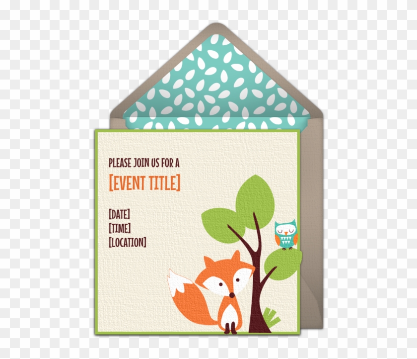 Free Fox And Owl Invitations - Illustration #785562