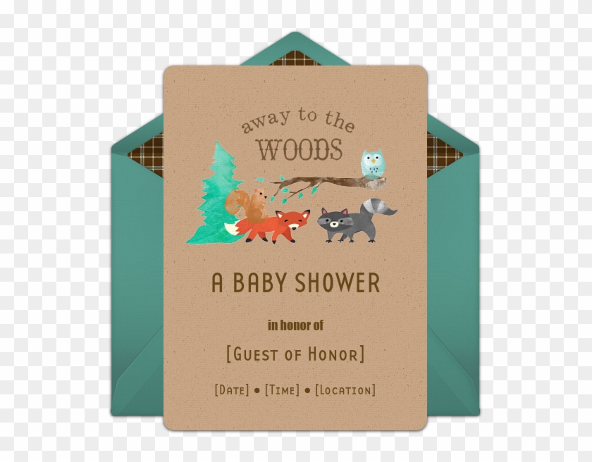 Punchbowl - Com - Online Invitations - Woodland Baby Shower Invite #785573