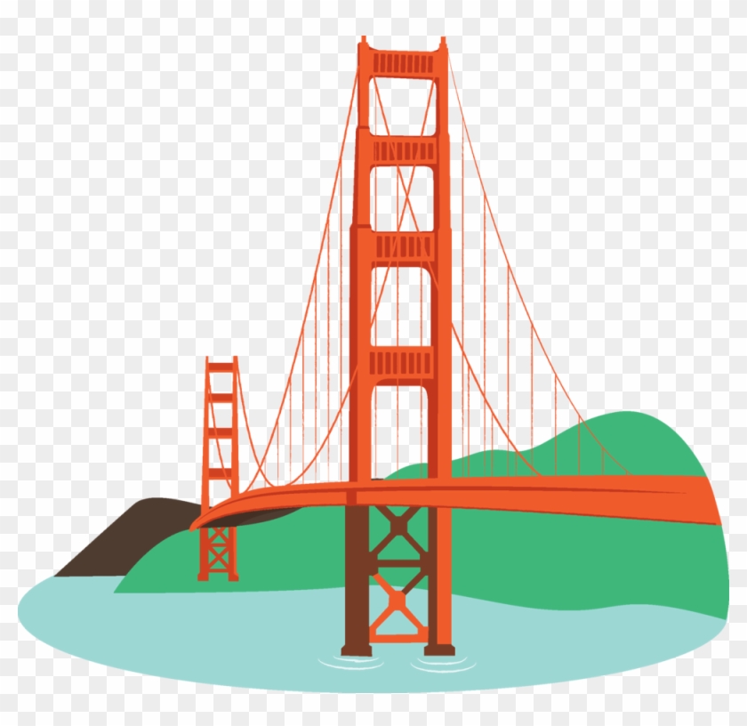 Clipart Of Bridge, San And Bridges - Golden Gate Bridge #785645