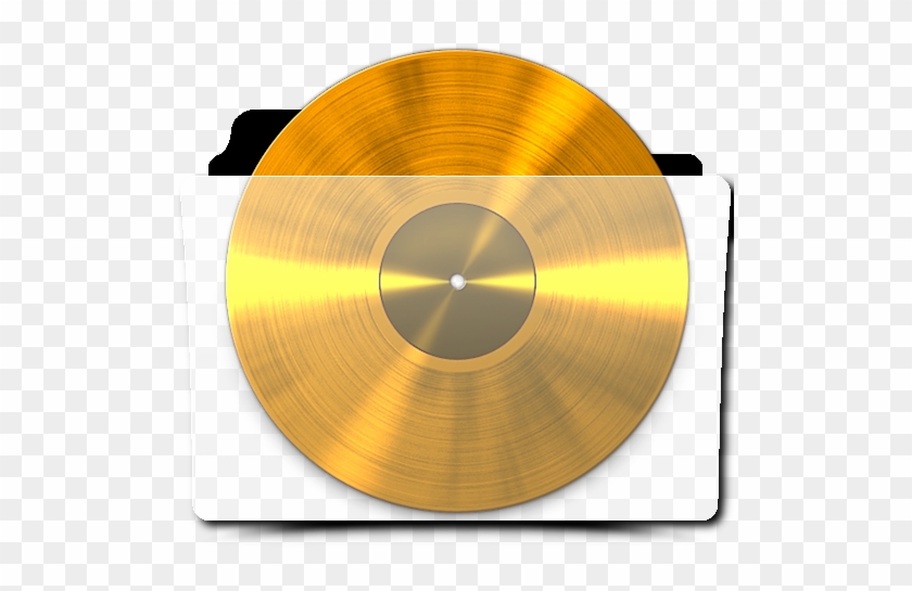 Gold Vinyl Record Translucent Folder Icon By Zenoasis - Gold Vinyl Record Png #785649