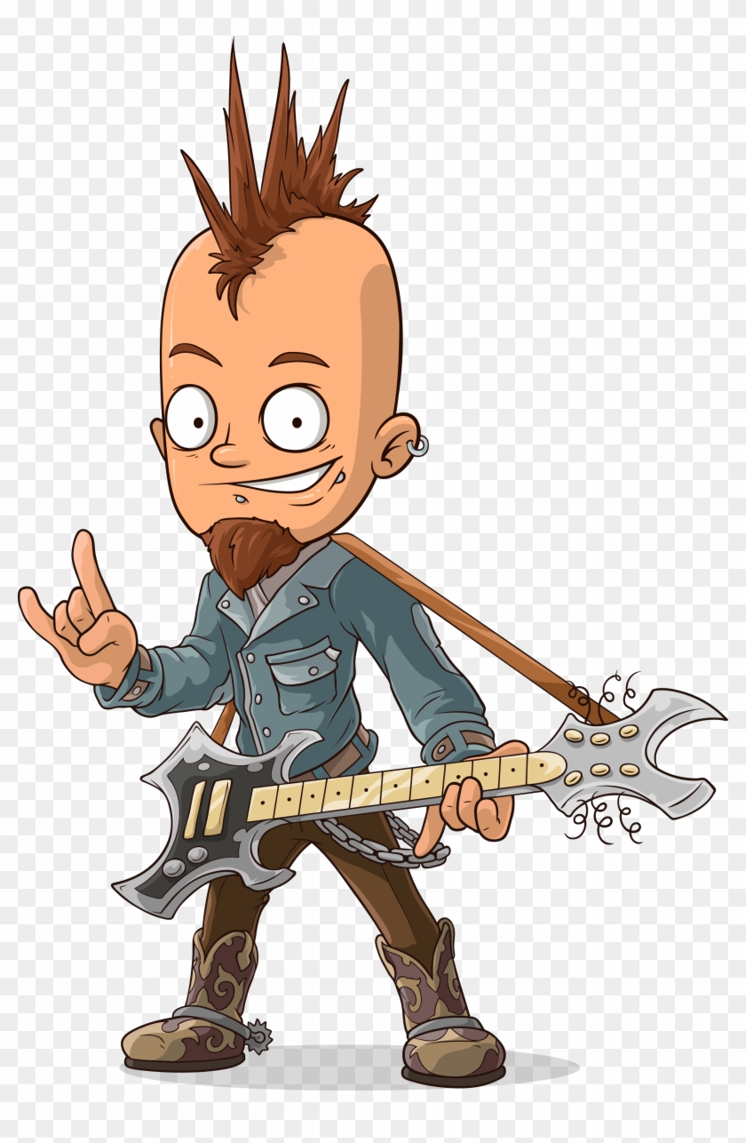 Cartoon Rocker Music Vector - Cartoon Rocker Music Vector #785868