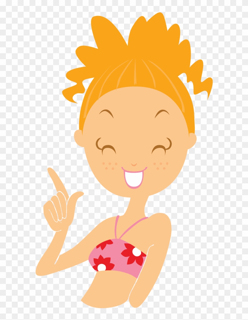 Beach Girl Finger Icon - Icon Happy Girl #785909