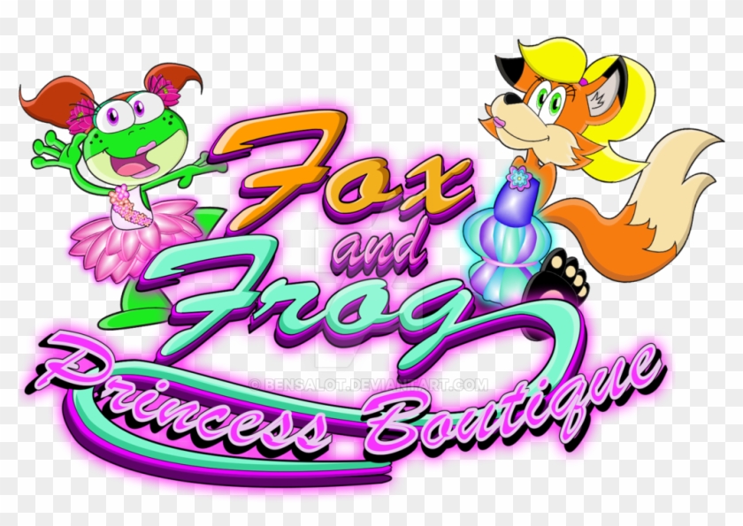Fox And Frog Princess Boutique Logo By Bensalot - Cartoon #785978