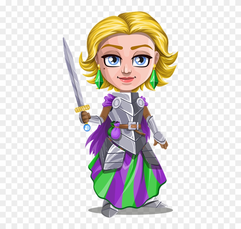 Princess Girl Cliparts 20, Buy Clip Art - Woman Knight Clipart #786472