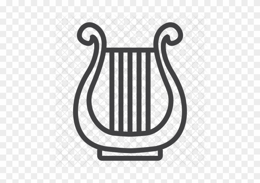 Ancient Lyre Icon - Ancient Greek Lyre Clipart #786473