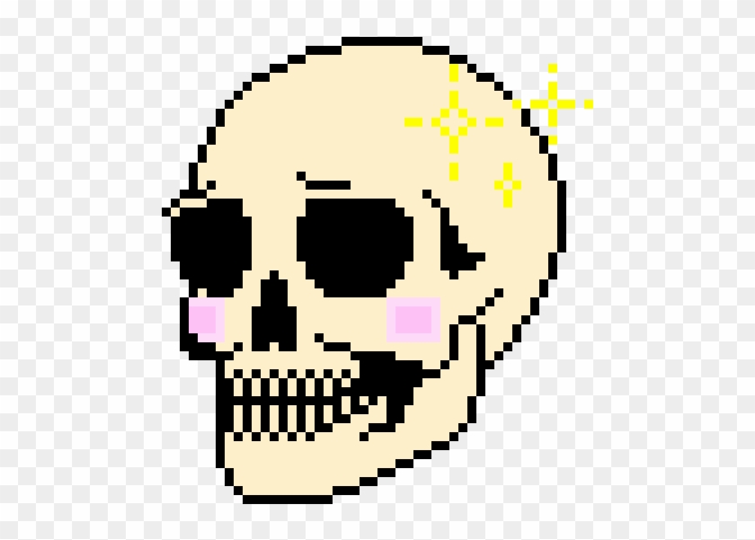 Cute Skull - Pixel Art Png Cute #786557