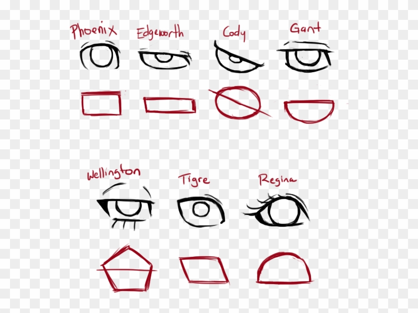 140 Anime Eyes Shape Stamp Brushes | Manga Eyes - Design Cuts