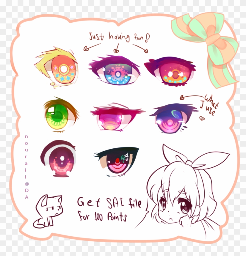 Eyes Practice Sai File By Nouraii - Eyes Color Reference Drawing #786935