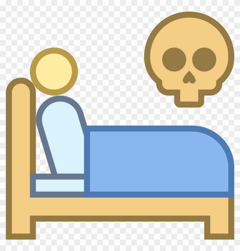 Search Clip Art Die In Bed Icon - Cartoon Watch Tv In Bed #786964