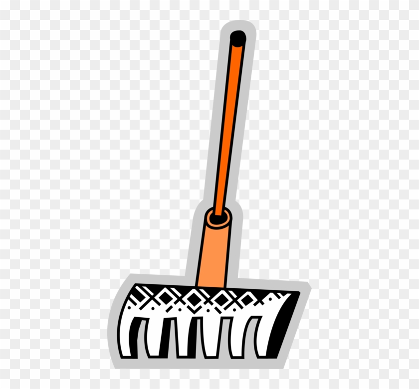 Vector Illustration Of Garden Rake For Yard Work Raking - Vector Illustration Of Garden Rake For Yard Work Raking #787422