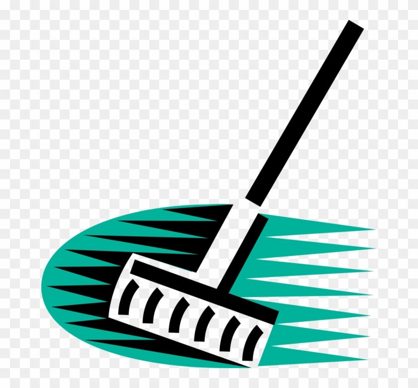 Vector Illustration Of Garden Rake For Yard Work Raking - Vector Illustration Of Garden Rake For Yard Work Raking #787429