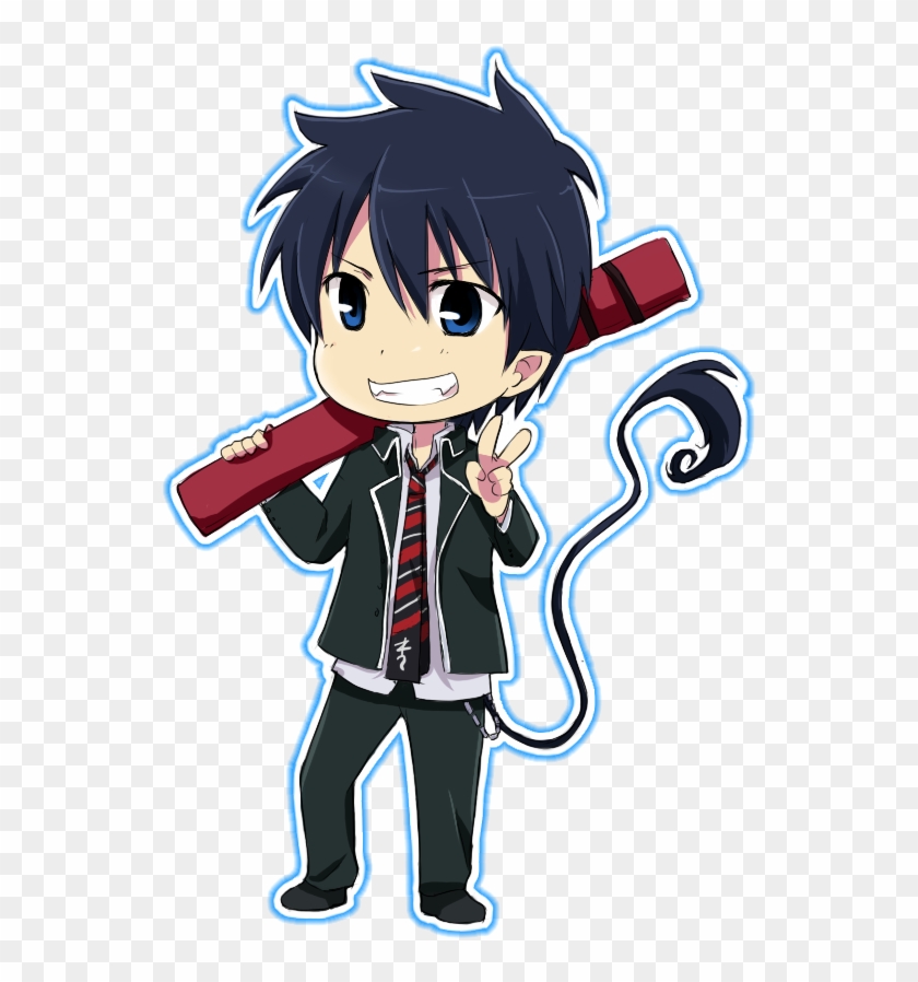 Sup Bitches Im Simon Chibi School Girl And Boy - Rin From Blue Exorcist Chibi #787483