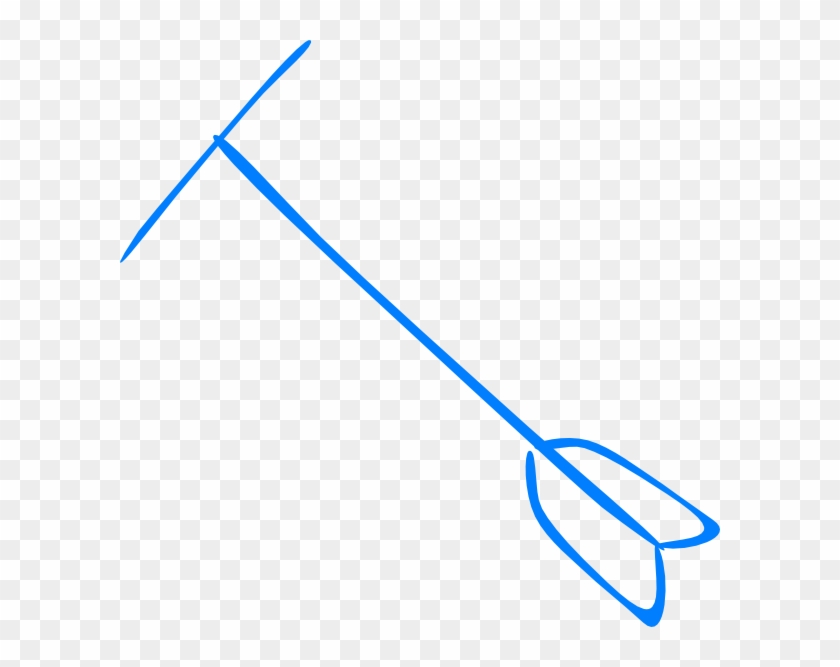 Embedded Blue Arrow Tail Up Left Clip Art - Embedded Blue Arrow Tail Up Left Clip Art #787490