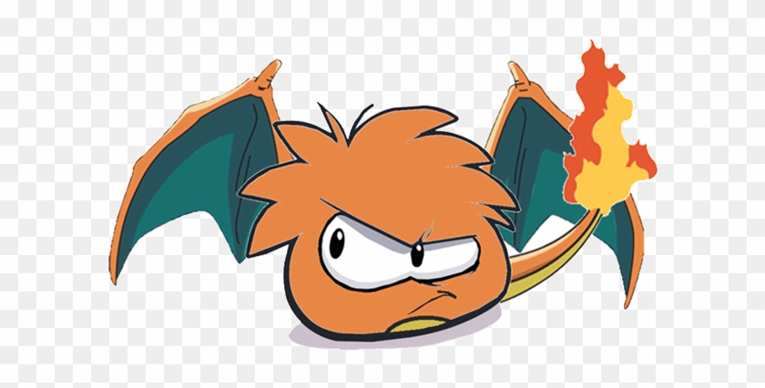 Puffle And Charizard Fusion - Club Penguin Puffles Pokemon #787588