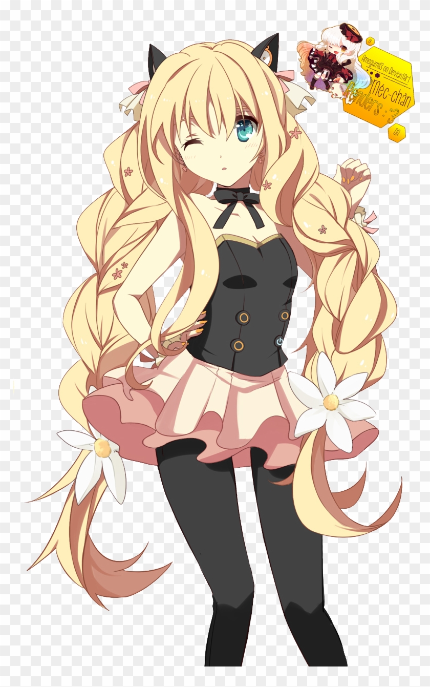 Manga Girl - Anime Blonde Hair Girl Render #787676