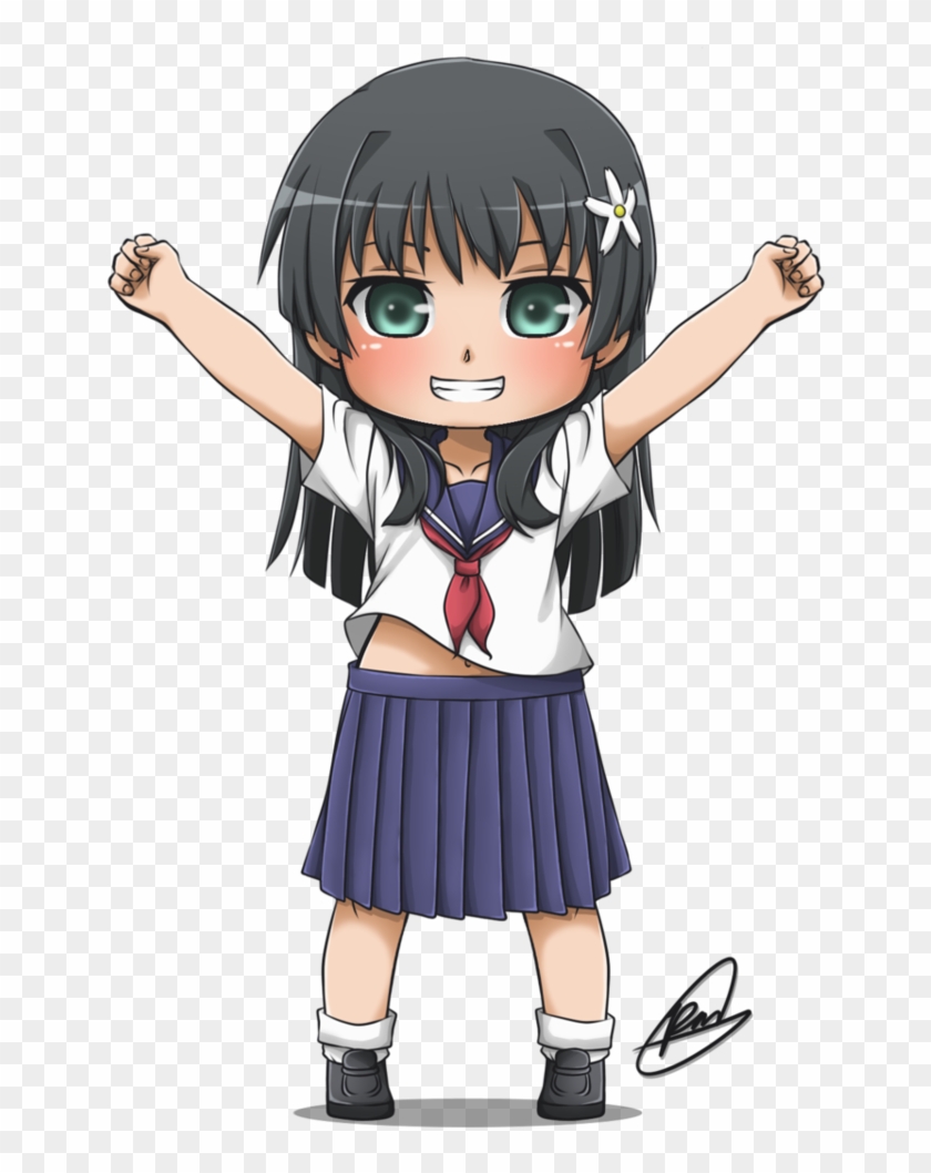 anime study hard chibi