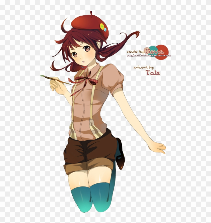 Artist Anime Girl Render By Erion-xx - Anime Girl Artist Render #787757