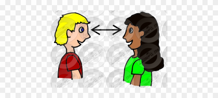 Eye Contact Clipart - Conversation Clipart #787903