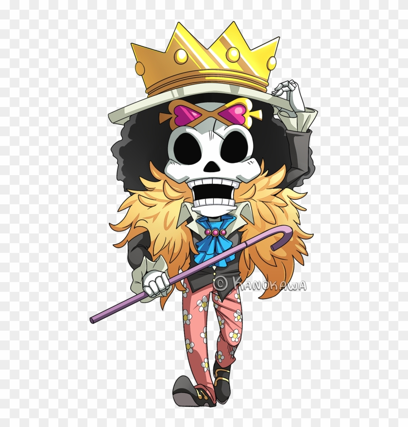 One Piece Brook Chibi By Kanokawa-d7hpmdw By Piratequeend - Brook One Piece Chibi #788013