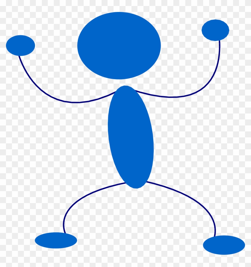 Stickman Stick Figure Angry Yelling - Blue Stick Figure #788016