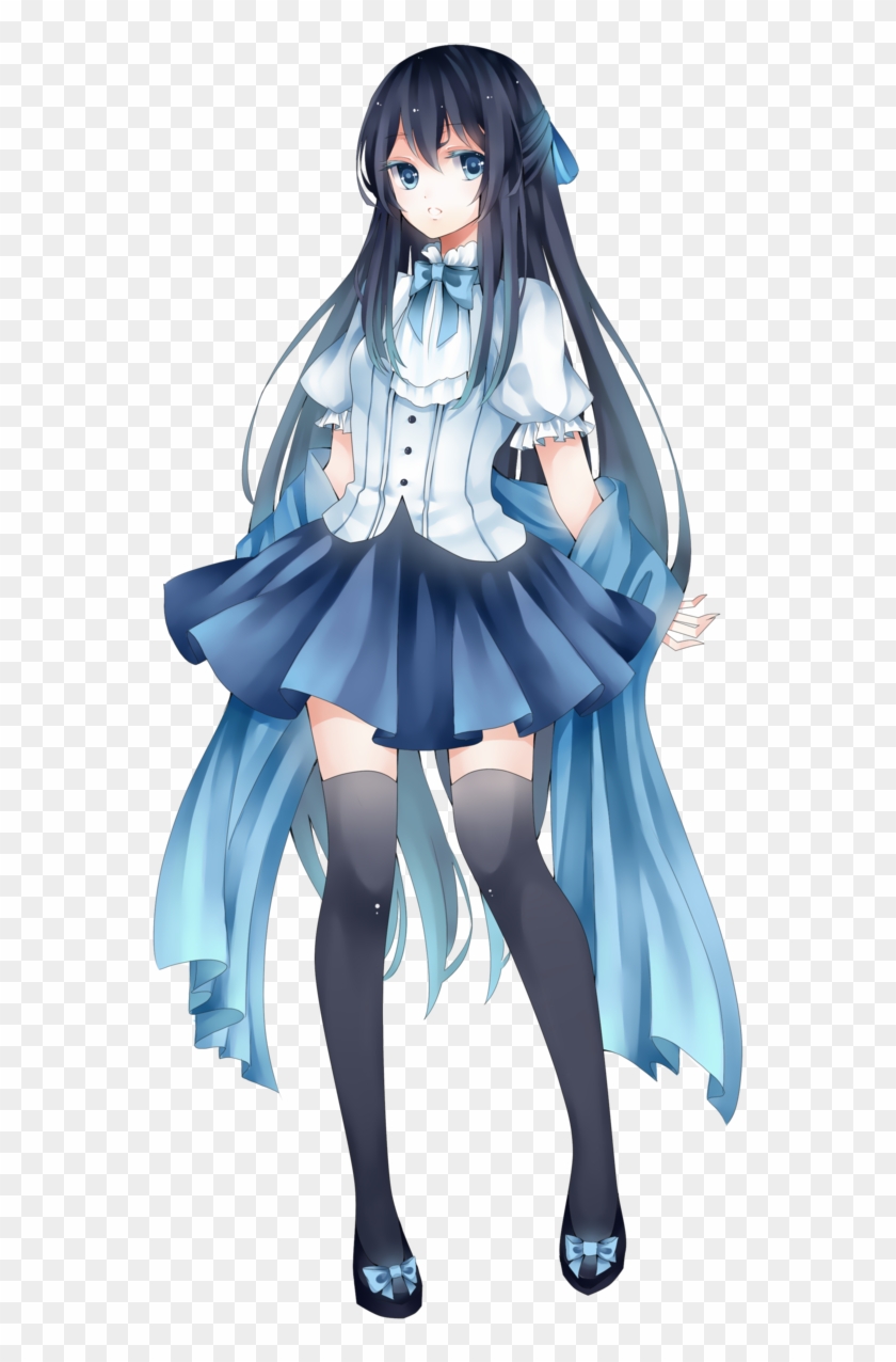 Anime Girl Png Blue #788107
