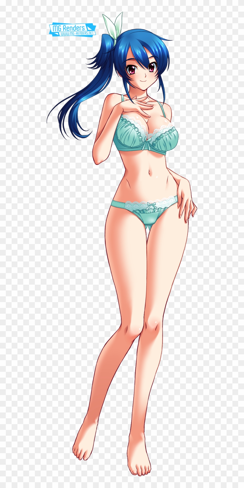 Anime Render Ecchi Transparent Background Barefoot - Barefoot Anime Girl Render #788283